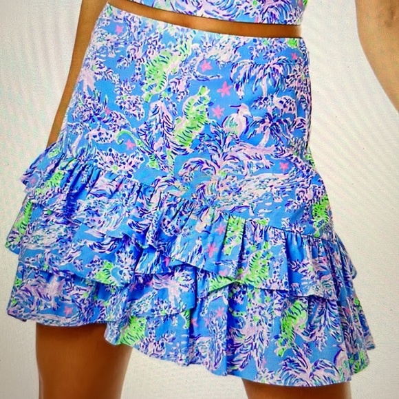 Lilly Pulitzer Dresses & Skirts - Lilly Pulitzer Rosalie Skirt Blue Peri the Turtle Package sz 4